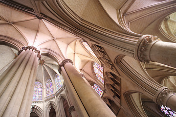 Image showing Le Mans St-Julien cathedral choir and ambulatory vaults