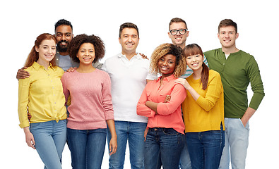 Image showing international group of happy smiling people