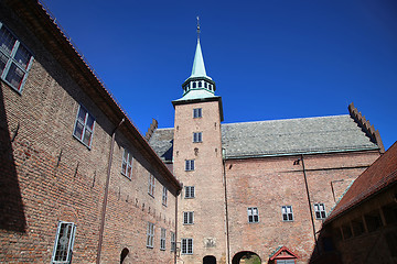 Image showing View of Akershus medieval fortress and castle in Oslo, Norway