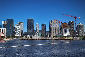 Image showing Panoramic View Of Modern buildings in Oslo, Norway 