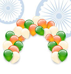 Image showing Balloons in National Tricolor