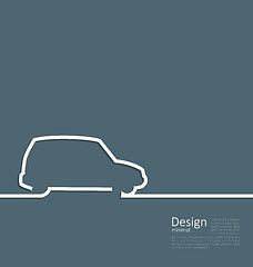 Image showing Laconic Design Car Minibus Cleanness Line