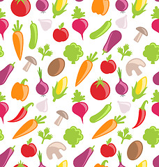 Image showing Seamless Texture of Colorful Vegetables