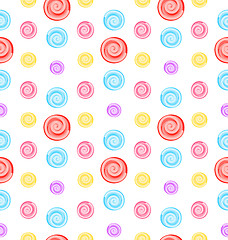 Image showing Seamless Pattern with Colored Lollipops