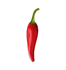 Image showing Red Pepper Isolated on White Background  Illustration