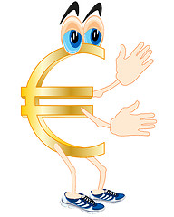 Image showing Cartoon of the sign euro