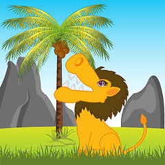 Image showing Lion in africa on glade