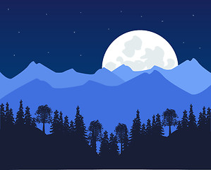 Image showing Night in mountain