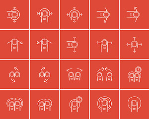 Image showing Technology sketch icon set.