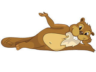 Image showing Cartoon Character Beaver