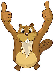 Image showing Cartoon Character Beaver