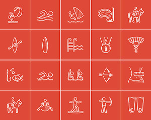 Image showing Sport sketch icon set.