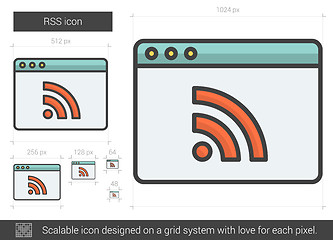 Image showing RSS line icon.