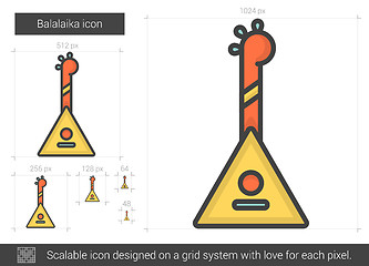 Image showing Balalaika line icon.