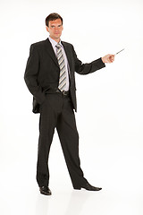 Image showing Young Businessman Holding A Pen