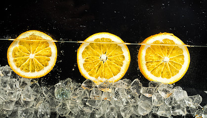 Image showing Oranges, Water And Ice