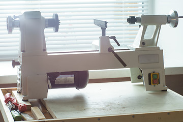 Image showing Mini Woodworking Lathe