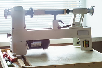 Image showing Mini Woodworking Lathe