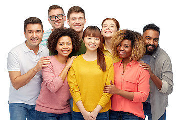 Image showing international group of happy smiling people