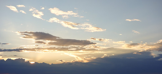 Image showing sunset sky