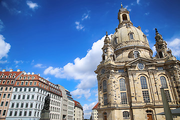 Image showing Neumarkt Square at Frauenkirche (Our Lady church) in the center 