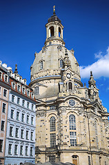 Image showing Neumarkt Square at Frauenkirche (Our Lady church) in the center 