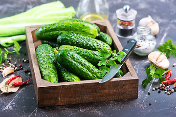 Image showing cucumbers