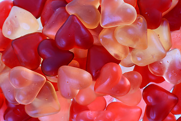 Image showing jelly candy hearts texture