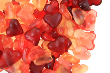 Image showing jelly candy hearts texture