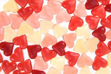 Image showing jelly candy hearts texture