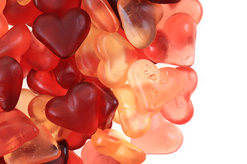 Image showing jelly candy hearts texture