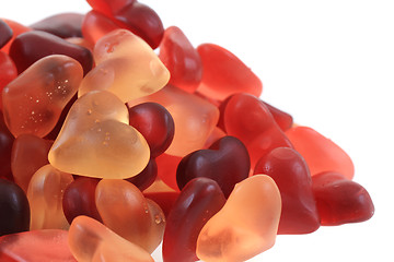 Image showing jelly candy hearts texture