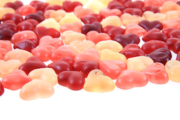 Image showing jelly candy hearts texture