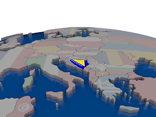 Image showing Bosnia with flag