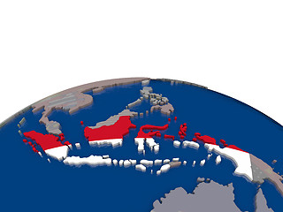 Image showing Indonesia with flag