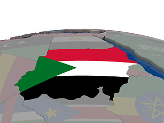 Image showing Sudan with flag