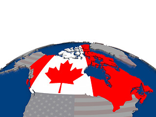 Image showing Canada with flag