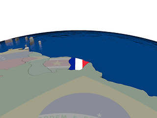 Image showing French Guiana with flag