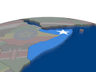 Image showing Somalia with flag