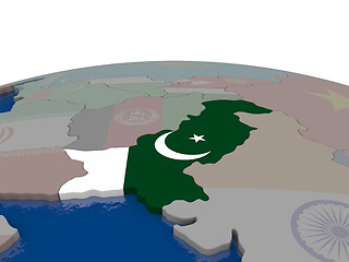 Image showing Pakistan with flag