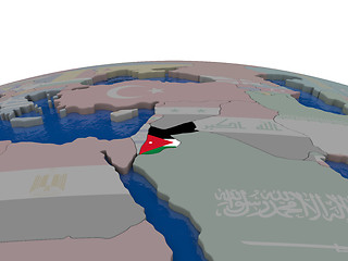 Image showing Jordan with flag