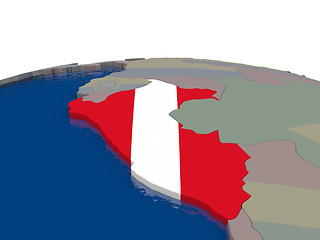 Image showing Peru with flag