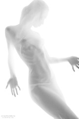 Image showing Beautiful naked woman through transparent fabric