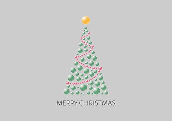 Image showing christmas poster with abstract bubble tree