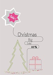 Image showing christmas special offer sale poster in flat style