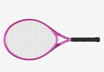 Image showing violet tennis racket