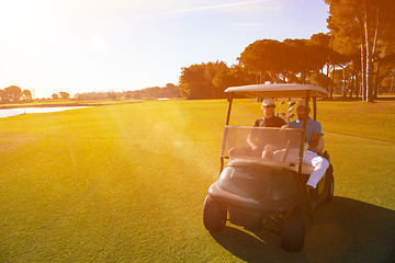 Image showing couple in buggy cart