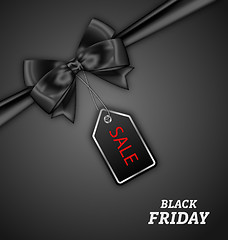 Image showing Sale Discount with Bow Ribbon for Black Friday