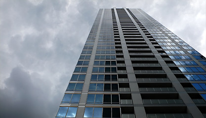 Image showing upstairs building and stormy sky