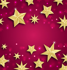 Image showing Abstract Background Made of Golden Stars